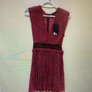 The Kooples Red and Black Leopard Maxi Dress